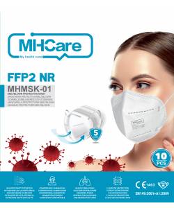 MASCHERINA FFP2 MH CARE (ORECCHIE) COLORE BIANCO